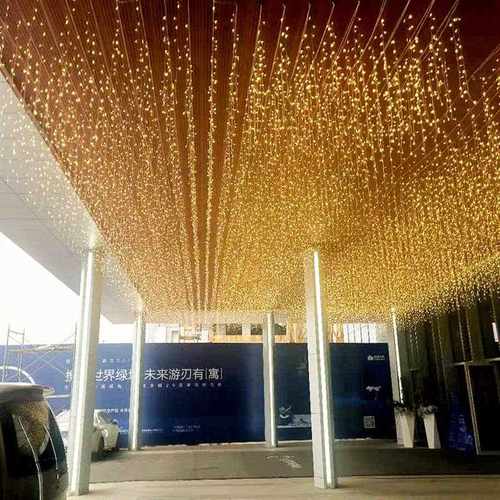 新款直销户外防水led瀑布冰条灯庭院灯星星灯窗帘灯低压彩灯串七