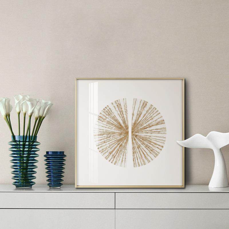 新款直销简欧轻奢客厅装饰画现代简约金色线条抽象艺术卧室床头正