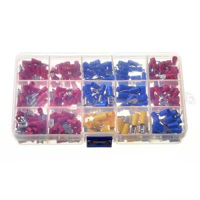 新款直销跨境电商 280pcs盒装冷压端子 预绝缘接线端子防水连接铜