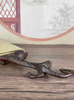 新款直销古玩铜器仿古龙璃龙摆件家用镇纸书房貔貅笔架摆件创意办