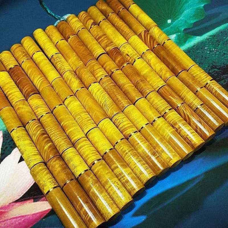 新款直销金丝楠木牙签筒随身便捷式小牙签盒满水波大叶楠木牙签罐