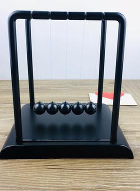 新款直销全黑色牛顿摆球大方撞球牛顿的摇篮物理模型创意家居桌面