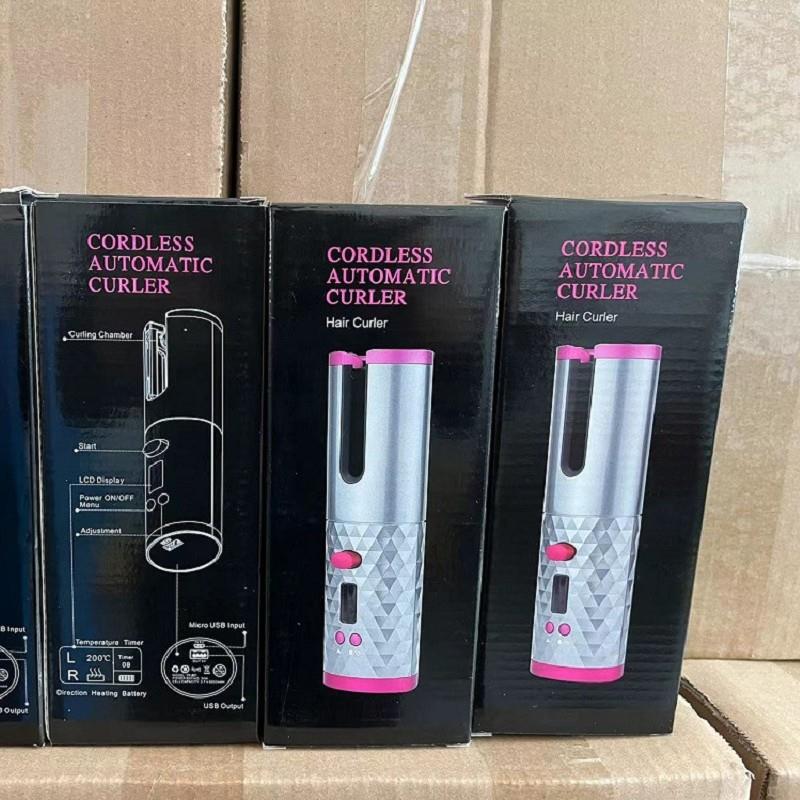 新款直销跨境外贸无线卷发器便携式usb充电卷发棒自动旋转造型美
