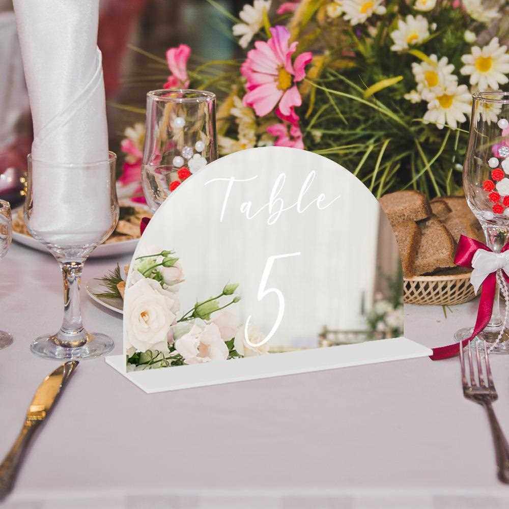 新款直销BT304跨境拱门形空白亚克力桌位牌婚礼桌号牌餐桌牌DIY个