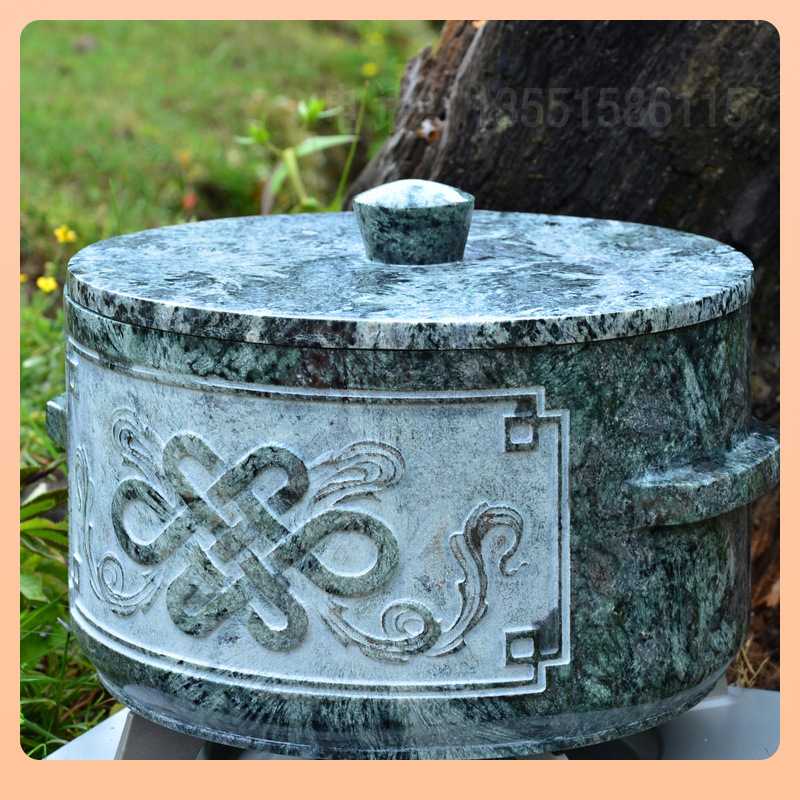 新款直销?IB9B莲花墨脱石锅纯手工煲汤锅不沾锅西藏石锅精抛光汉