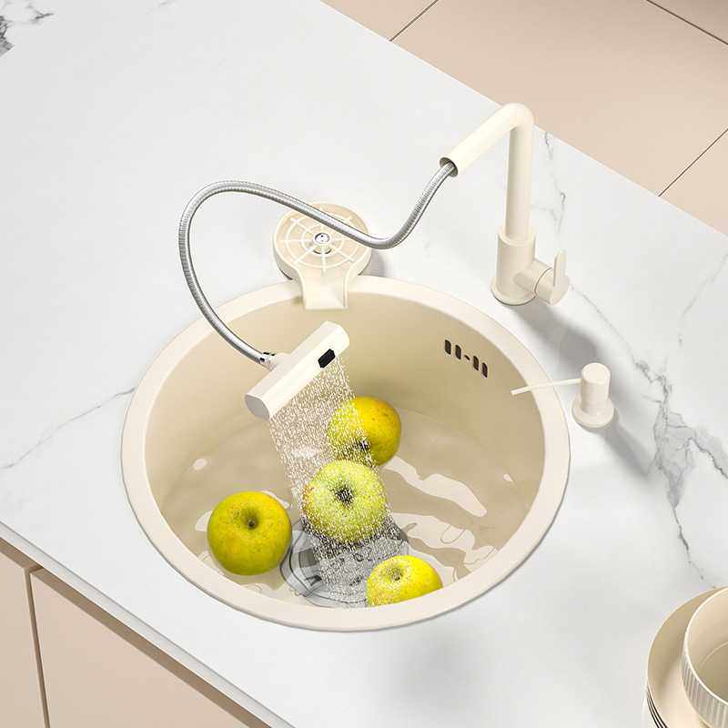 新款直销304不锈钢厨房水槽迷你小奶油白圆形单槽洗菜盆洗碗池台,家庭/个人清洁工具,脸盆,淘宝优惠券,粉丝福利购,淘宝优惠卷