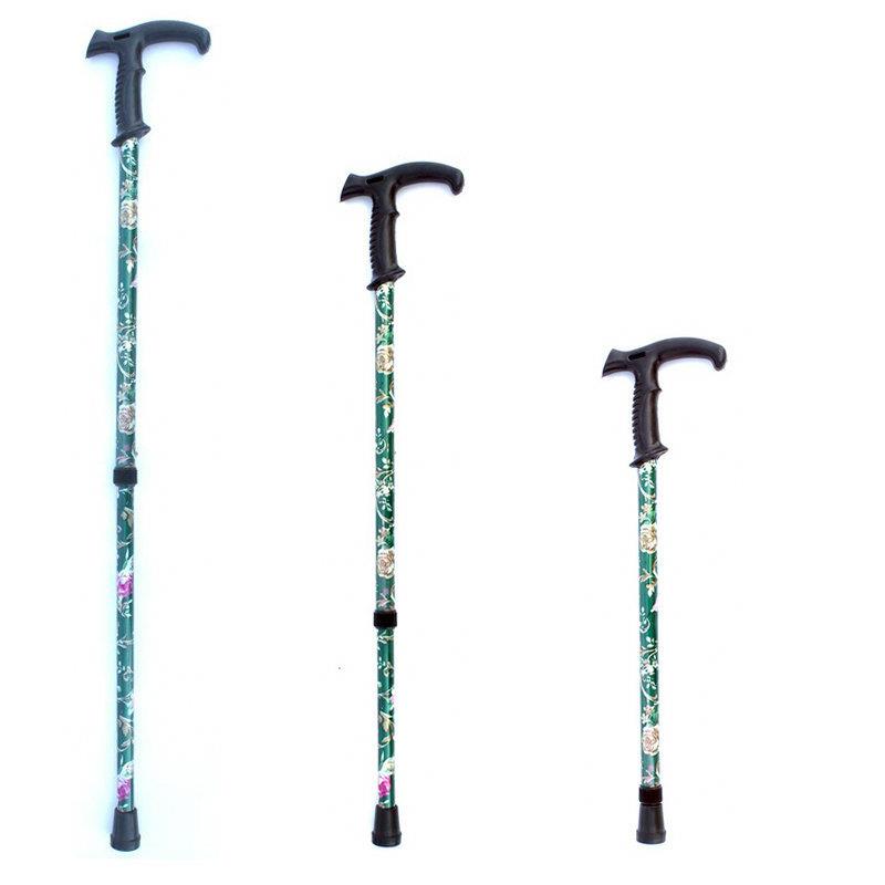 新款直销登山杖手杖铝合金两节6档伸缩 拐杖户外登山杖老人杖直销