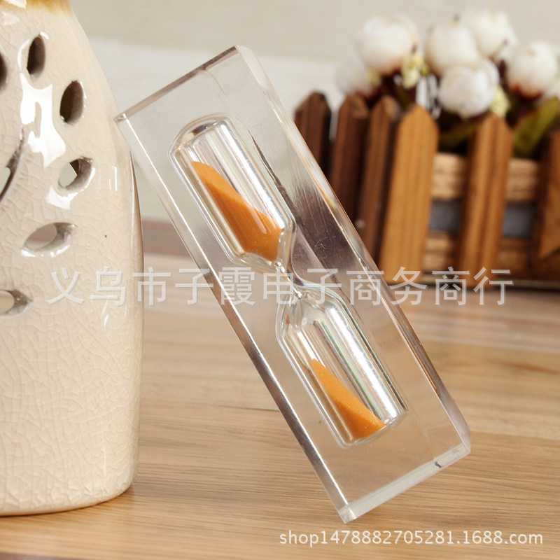 新款直销3分钟水晶沙漏儿童刷牙计时器创意树脂工艺装饰精品店摆