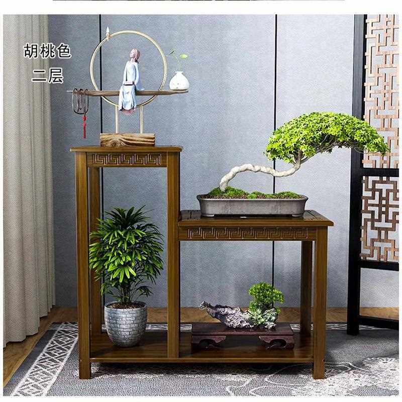 新款直销博古架实木新中式多宝阁茶业具展示架陈列柜摆件隔断现代