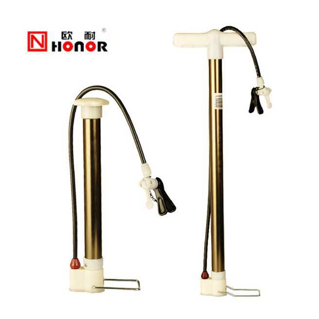 新款直销HONOR欧耐便携式打气筒 便携铝合金自行车摩托车电动车气