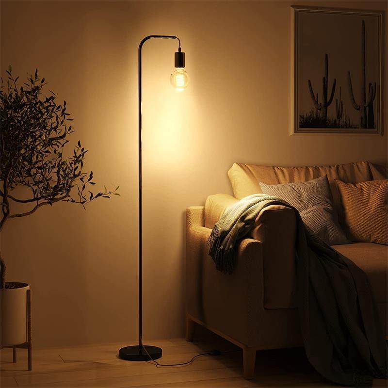 新款直销卧室落地灯美式复古工业立式阅读灯酒店客房亚马逊新款客