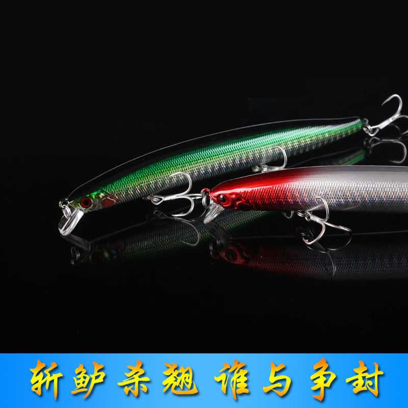 新款直销路亚饵19克浮水米诺夜光淡水海钓钓翘嘴鲈鱼拟饵假饵8