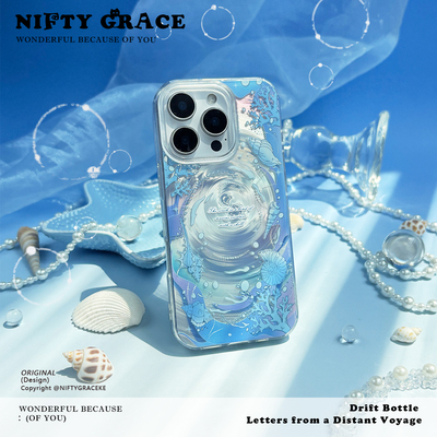 深海之声小众原创手绘iPhone17promax可爱苹果16promax新款15全包防摔14适用13手机壳情侣设计壳高级感保护套