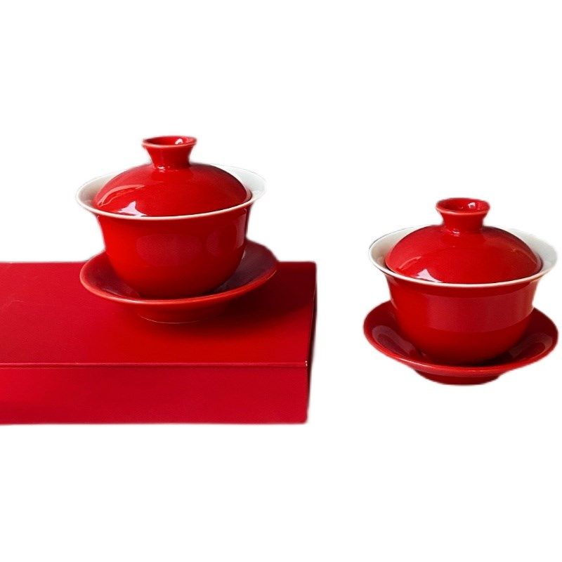 结婚敬茶杯diy材料包红色陶瓷中式盖碗茶N盘手工自制改口杯材料,节庆用品/礼品,喜碗/敬茶杯,淘宝优惠券,粉丝福利购,淘宝优惠卷