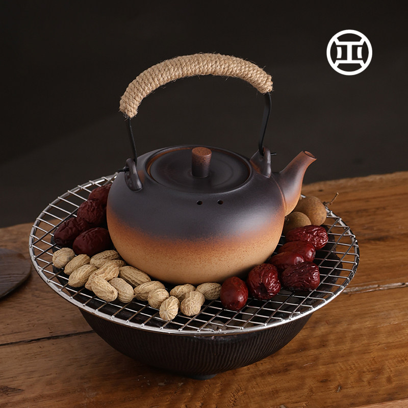 中式围炉煮茶台式器具全套挂钩黑晶C炉提梁壶煮茶壶陶壶炭炉烧水,餐饮具,煮茶炉,淘宝优惠券,粉丝福利购,淘宝优惠卷