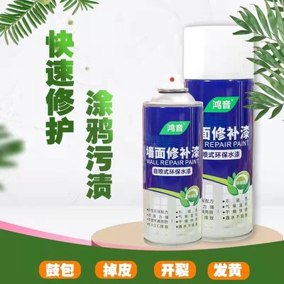 粤宇贸易墙面修补漆鸿音自喷x漆乳胶漆补墙膏白色涂鸦污渍修复神