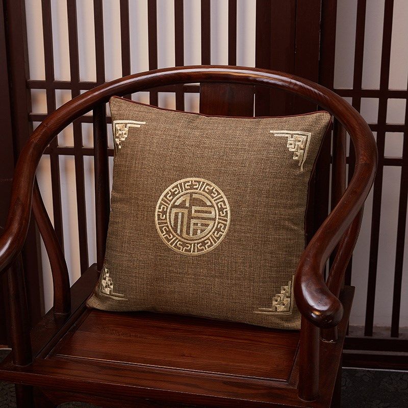 中式抱枕靠垫中国风客厅t刺绣靠枕红木沙发抱枕套棉麻床头靠背含,居家布艺,靠垫/抱枕,淘宝优惠券,粉丝福利购,淘宝优惠卷