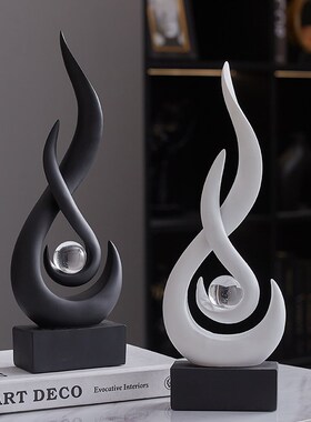 风生水起轻奢高档酒柜摆件电视柜艺术家居装饰品办公W室客厅高级