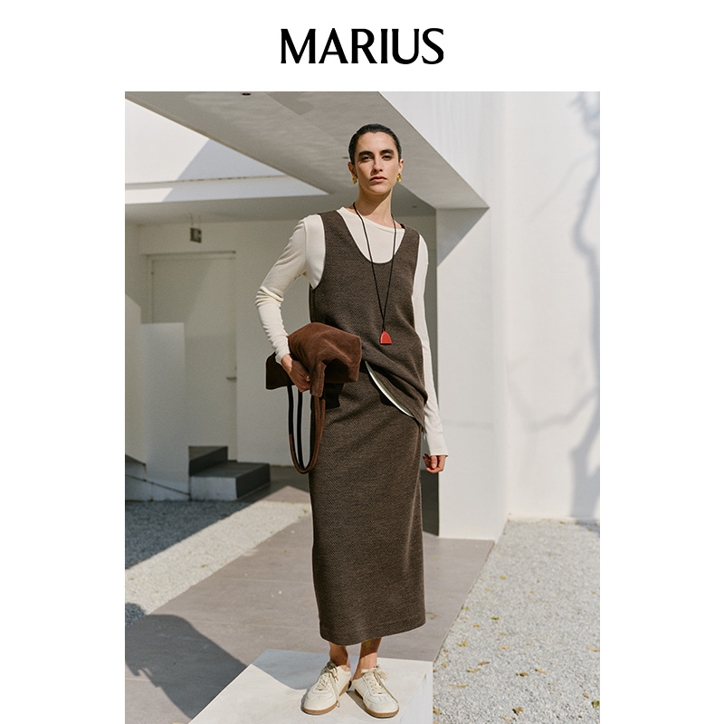 MARIUS高级系列V领无袖马甲