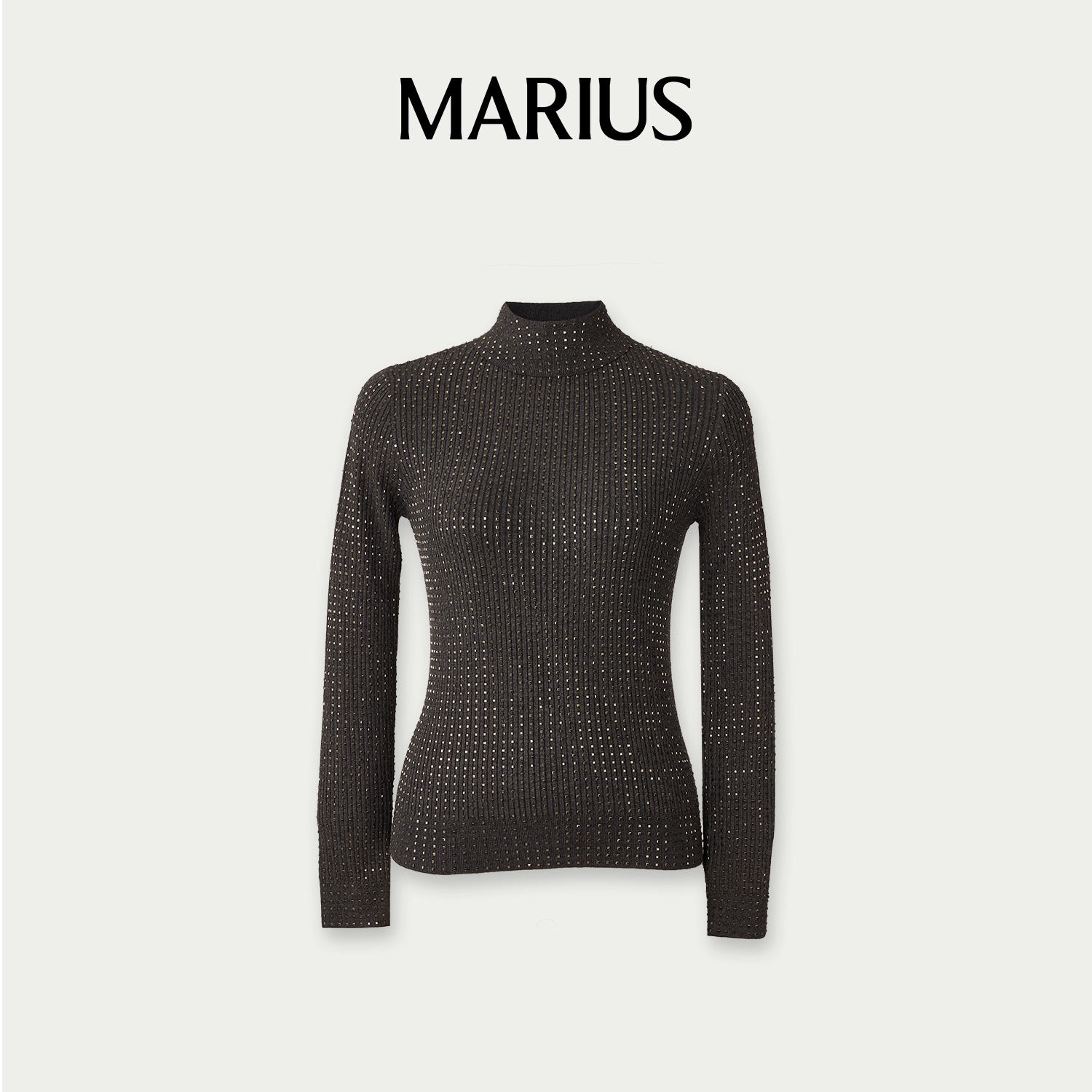 MARIUS万人迷长袖时尚修身半高领设计师秋冬打底衫