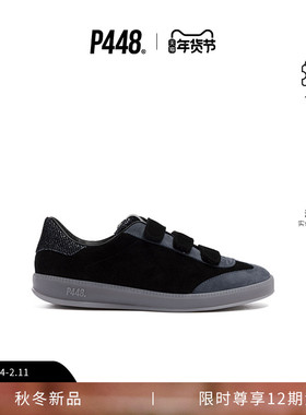 P448 CAPRI女款黑色绒面Logo鞋尾低帮休闲鞋运动鞋 秋冬新品