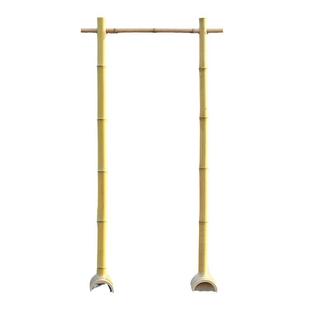 竹子架子迎宾竹架婚庆装饰竹竿纱幔竹架美陈迎宾架搭建黄色竹筒架