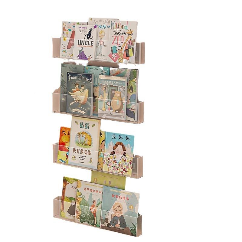 儿童绘本纳置架门后壁挂墙面收幼儿走园A858廊读物杂志物免打孔书