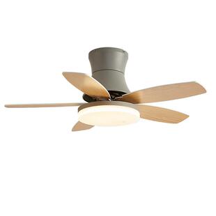 严选客厅风扇灯智能变频卧室吸顶电扇灯全光谱实木餐厅吊扇灯工厂