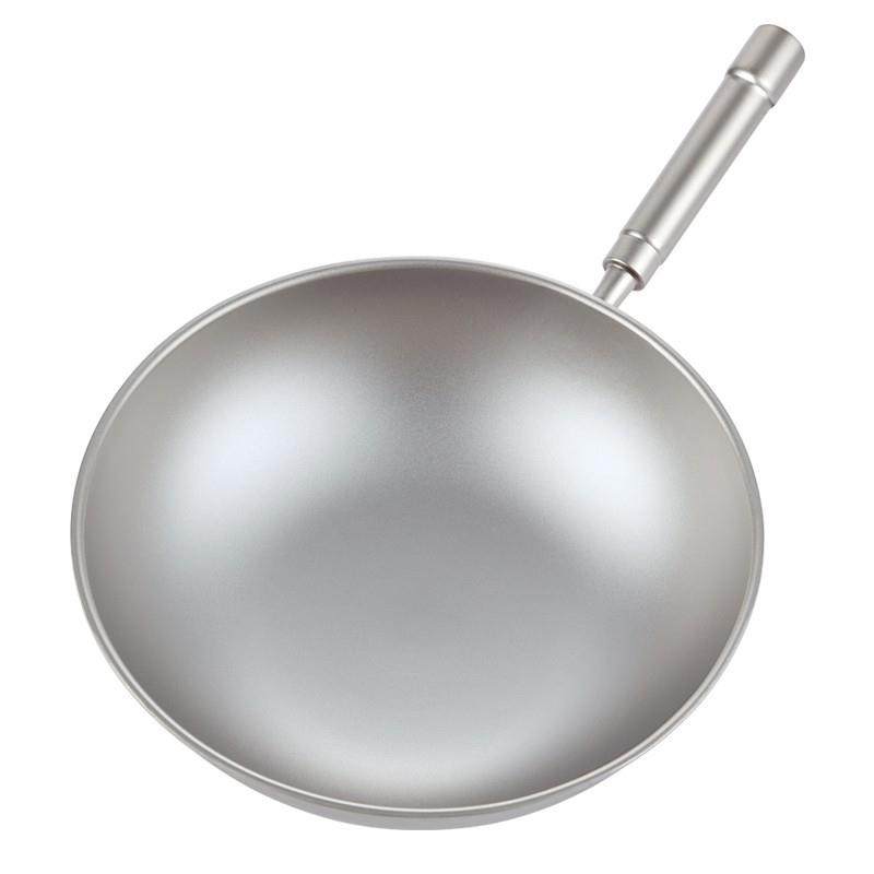 钛锅纯钛炒锅无涂层不粘锅炒菜锅家用圆底轻便不沾锅燃气灶用,厨房/烹饪用具,炒锅,淘宝优惠券,粉丝福利购,淘宝优惠卷
