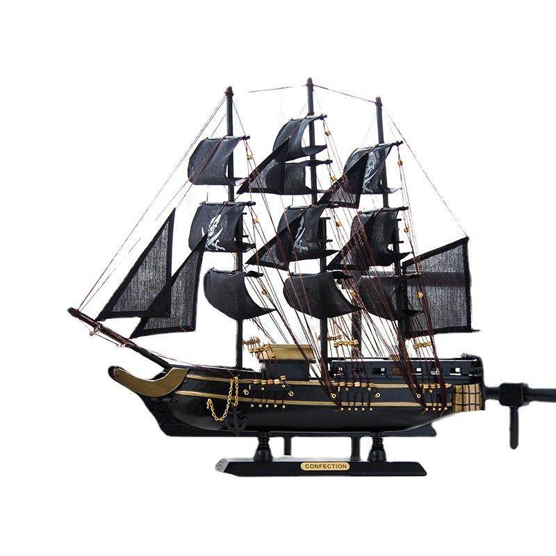 一帆风顺帆船模型摆件木质装饰品创意客厅玄关办公室小工艺品摆设