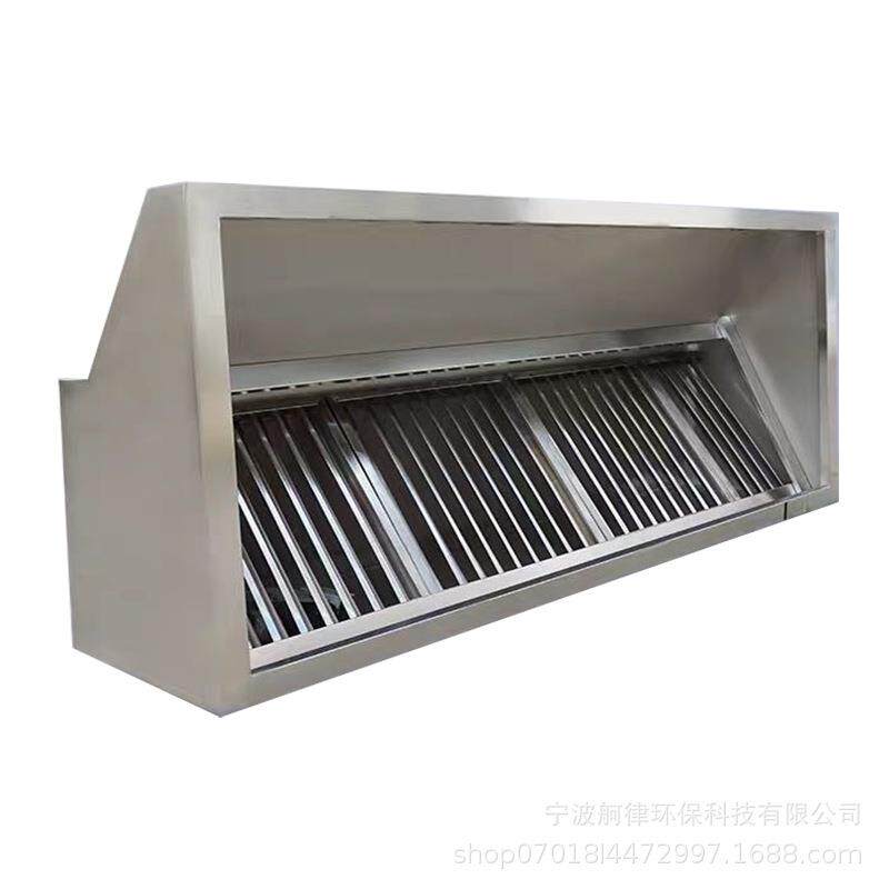 不锈钢油烟罩镀锌白铁皮厨房吸烟排烟罩餐饮商用厨房排烟设备安装