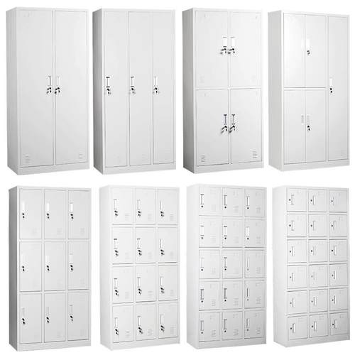 钢制员工更衣柜工厂车间铁皮柜学校宿舍带锁储物柜六门九门换衣柜