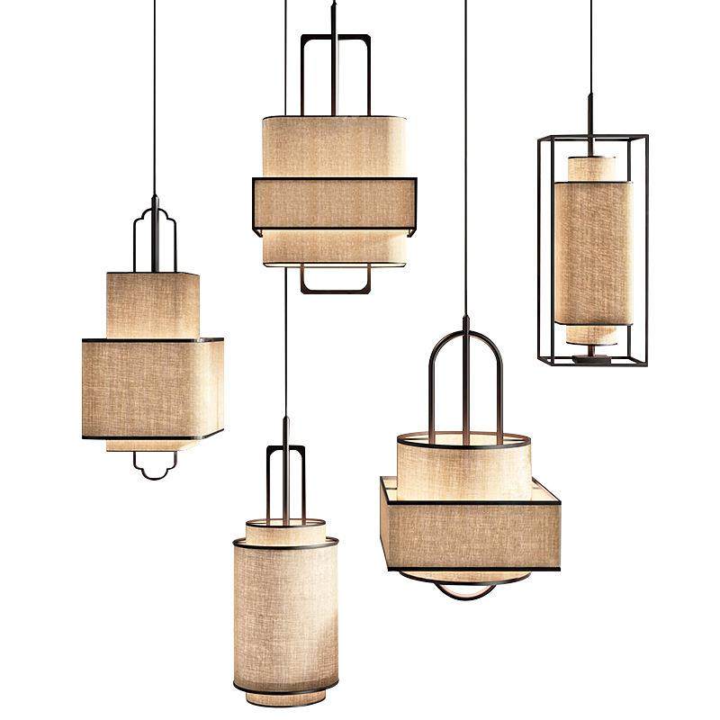 艺术灯新中式布艺吊灯民宿餐厅床头吧台包间茶室装饰灯设计师创意,家装灯饰光源,智能吊灯,淘宝优惠券,粉丝福利购,淘宝优惠卷