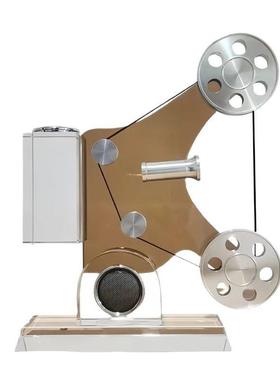 现代简约复古水晶仿真电话机放映机模型装饰客厅书房桌面酒柜摆件