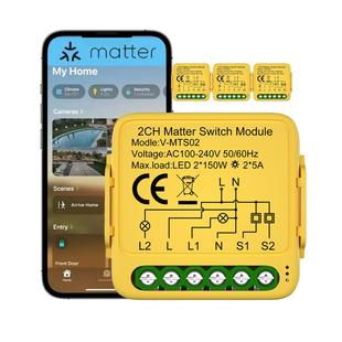 Matter智能通断器开关模块WIFI兼容Homekit/谷歌/smartThings等