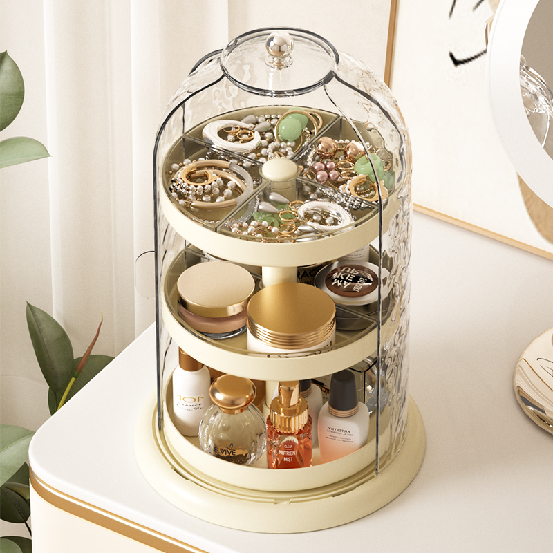 化妆品桌面收纳盒收纳旋转式笔筒