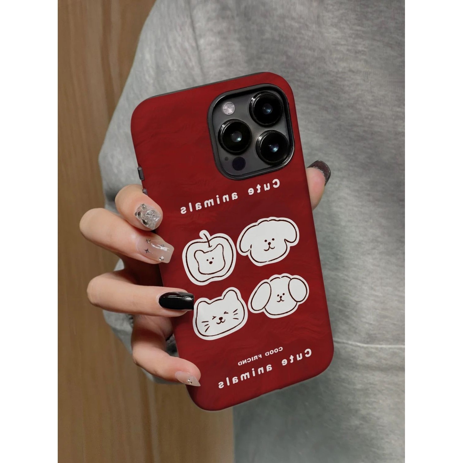 双层苹果16promax手机壳iPhone15菲林14二合一13复古红小狗12女11,个性定制/设计服务/DIY,手机壳/保护套定制,淘宝优惠券,粉丝福利购,淘宝优惠卷
