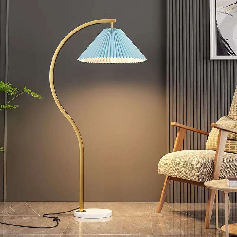 北欧百褶布落地灯轻奢立式台灯客厅沙发复古氛围灯卧室护眼奶油风,3C数码配件,USB灯,淘宝优惠券,粉丝福利购,淘宝优惠卷