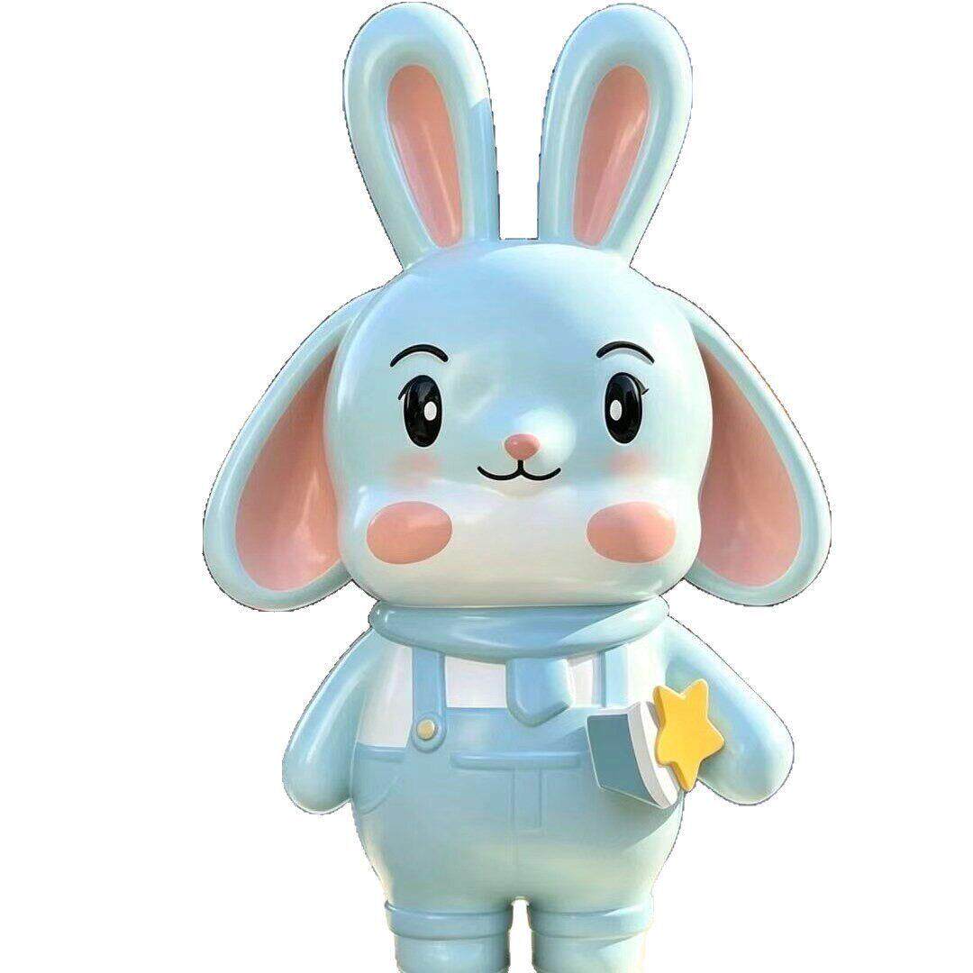 玻璃钢雕塑商场网红吉祥物卡通公仔模型创意户外大型美陈引流摆件