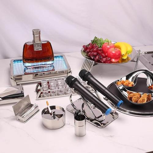 不锈钢金属烟灰缸酒吧KTV小酒馆网咖清吧烟缸客厅办公室专用烟盅