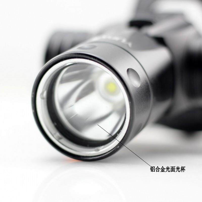 T6LED潜水充电头灯强光水下防水远射补光黄光L2灯泡18650头灯