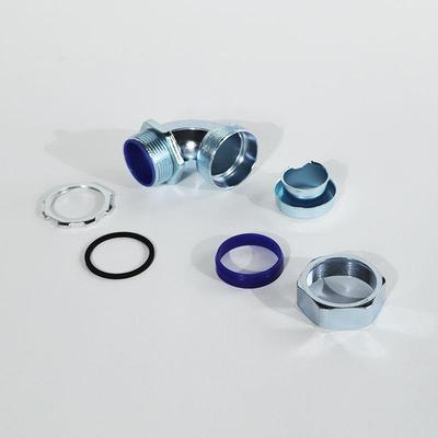 包塑金属软管接头外牙式箱式用端式90°弯头镀锌NBW-10G