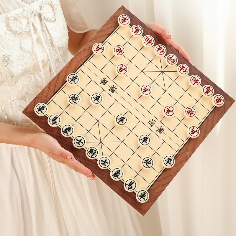 象棋中国象棋儿童磁铁磁力磁性磁吸棋子便携式迷你折叠带棋盘套装