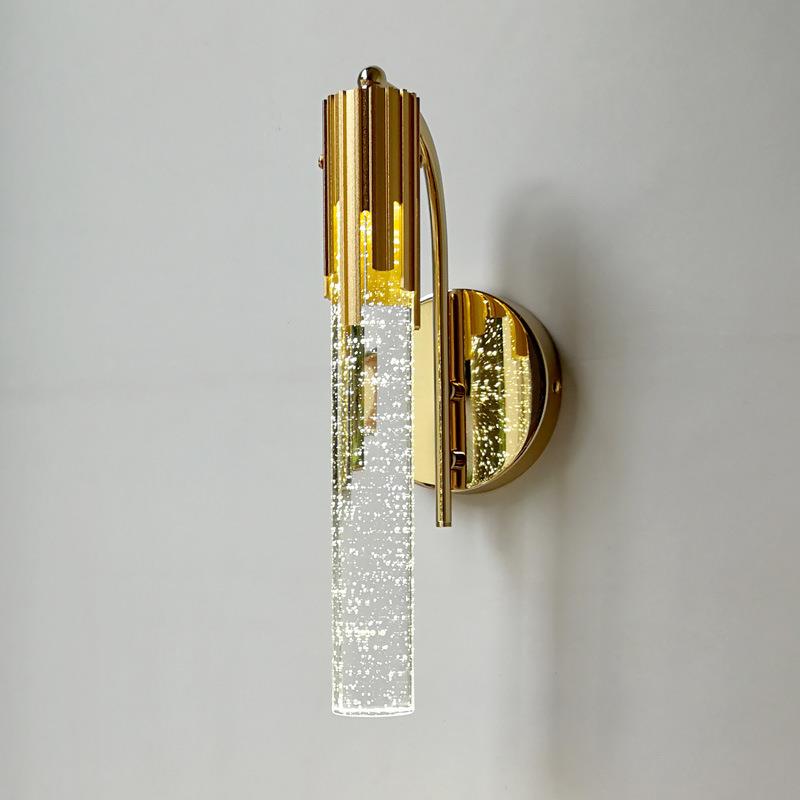 水晶壁灯简约现代创意客厅背景墙灯欧式轻奢房间卧室床头灯楼梯灯