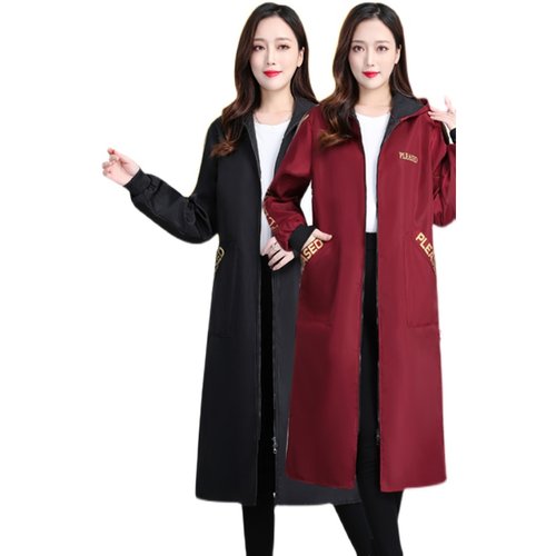 加长款过膝防水加绒罩衣女新款围裙厨房家用羽绒服防尘工作服大褂