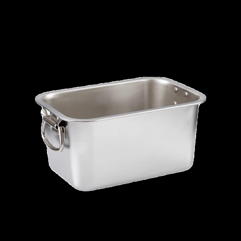 特厚不锈钢方盆长j方形方盘带提手商用大号餐盆加深周转方盆猫砂