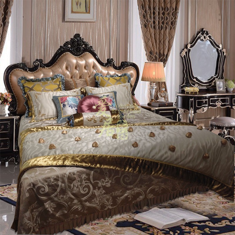 高档欧式新古典床上用品套装法式豪华样J板间软装样板房床品多件