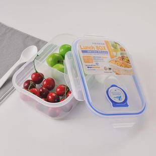 日式学生饭盒加厚PP塑料材质分格隔餐盒上班族便当盒可微波炉加热