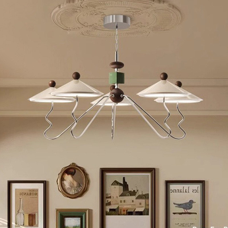 奶油风大气客厅吊灯法式中古风主厅灯高级氛围感全光谱护眼大厅灯