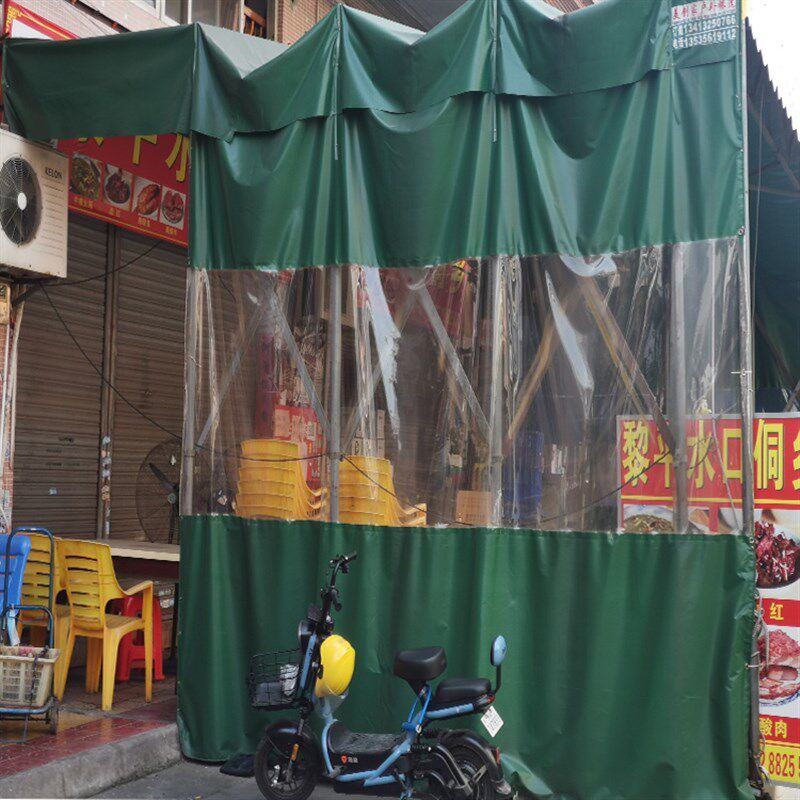 阳台遮阳挡雨防晒雨棚透明加厚透光塑料防水窗帘布户外雨篷布板遮
